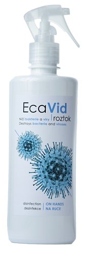 EcaVid roztok dezinfekce rukou a pokoky 500ml rozpraova - DOPRODEJ
