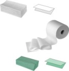 Papírové ručníky skládané a v rolích