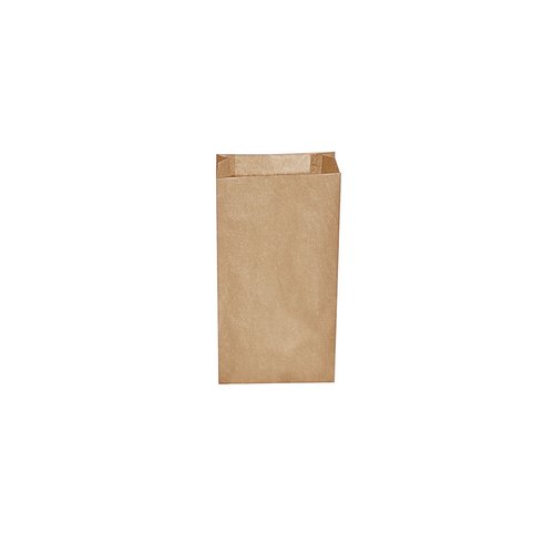 Papírový sáček (svačinový) hnědý  10+5x22cm     (na 0,5 kg) / 70905