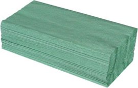Papírový ručník sklád. &quot;Z-Z&quot; zelený  25x23cm - 1-vrst.