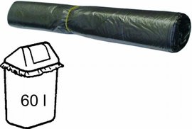 HDPE sáček na odpad šedý 60x80cm/20my - 60l