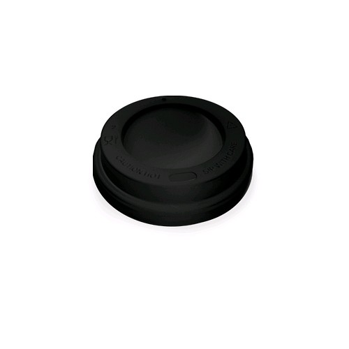 Víčko vypouklé černé pro papír. kelímky s prům. 90mm / 76299