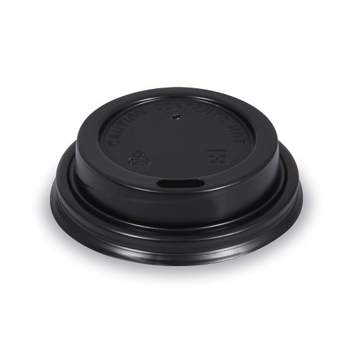 Víčko vypouklé černé pro papír. kelímky s prům.62mm / 76288