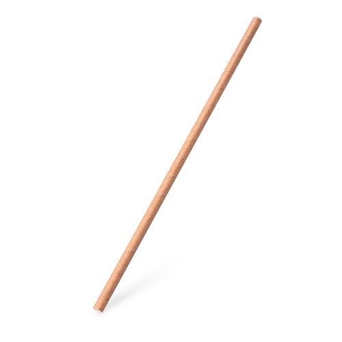 Slámka / brčko papírové rovné JUMBO natural 28cm, prům. 8 mm / 40921