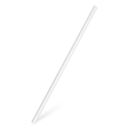 Slámka / brčko papírové JUMBO bílé  25 cm, prům. 8 mm  / 40900