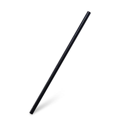 Slámka / brčko bio-kompozit JUMBO, černé  25 cm, prům. 8 mm  / 40619