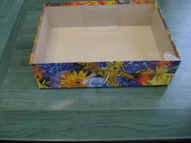 Dárková krabice s průhl. víkem 25x35x10cm
