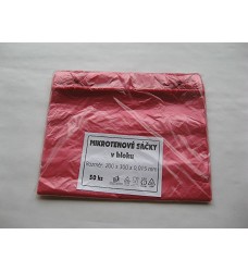 HDPE sek k zamraen potravin  20x30cm/ 12mikr. erven