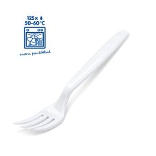 Vidlička (PP) znovu použitelná bílá 18,5cm / 22007