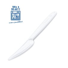 Nůž (PP) znovu použitelný bílý 18,5cm / 22008