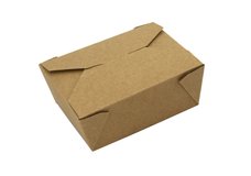 Papírový FOOD BOX nepromastitelný kraft  195x140x65mm  / 76927