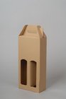 Dárková krabice - obal na 2 lahve  přírodní 16,5x8,5x34,5cm